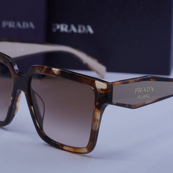 Prada PR24ZSF 07R0A6 Square Sunglasses – Caramel Havana main image 4